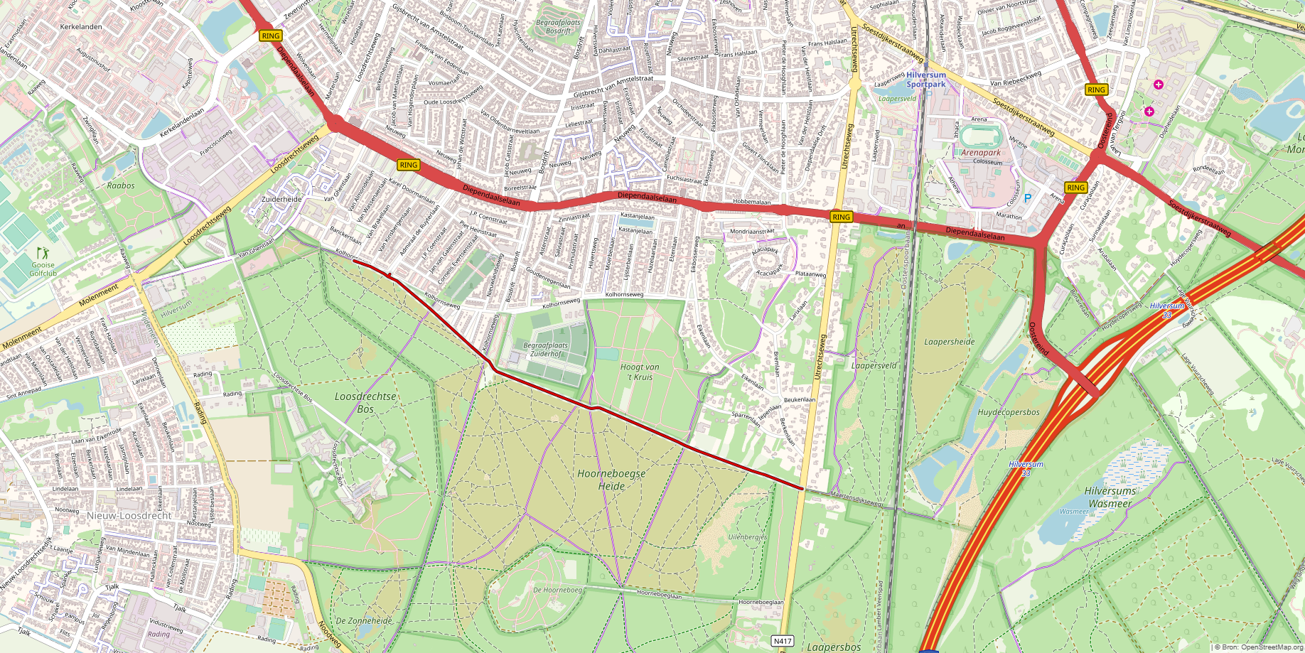 Getuigen gezocht incident Zuiderheideweg Hilversum