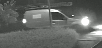 De bestelbus waarin de verdachte zat