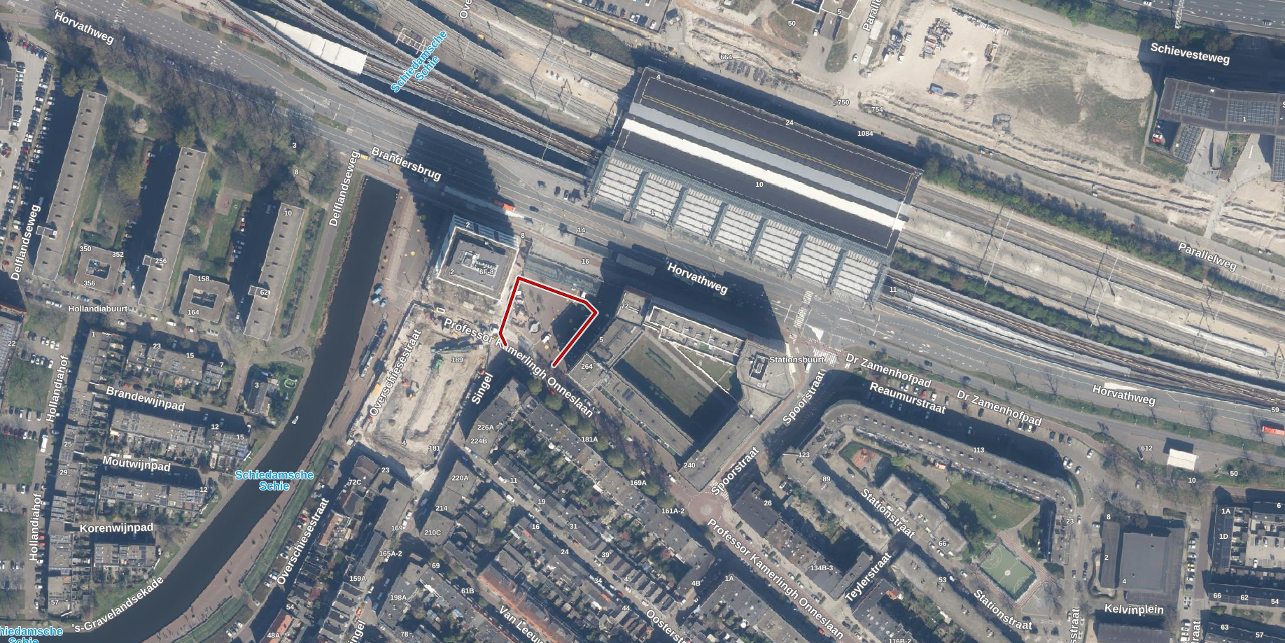 Steekincident op het Stationsplein in Schiedam