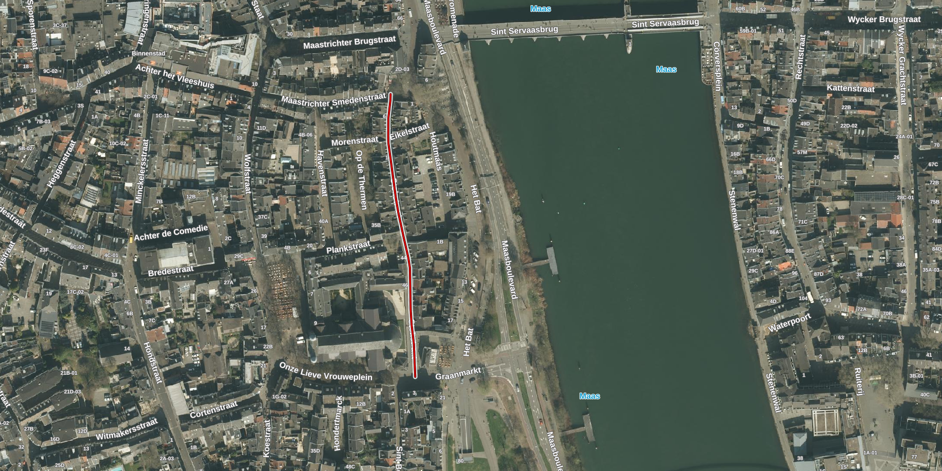 Poging diefstal met geweld aan de Stokstraat in Maastricht