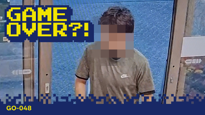 Camerabeeld van de verdachte.