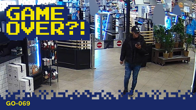 Camerabeeld van de verdachte.