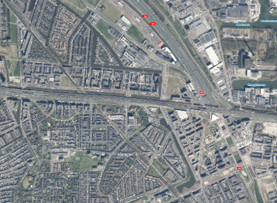 Luchtfoto omgeving Vleutensebaan