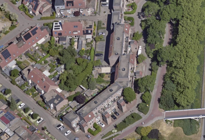 Straat De Veste 17 waar de mishandeling plaatsvond