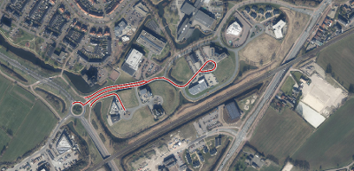 Luchtfoto van de Henri Nouwenstraat in Nijkerk