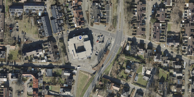 Kaartje van de locatie van de inbraak.