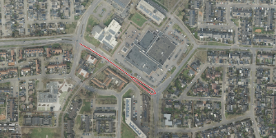 Luchtfoto van de Binnenhof in Almelo