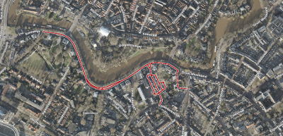 Luchtfoto van de Burgemeester van Roijensingel