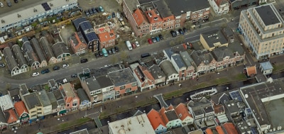 Je ziet een foto van een deel van de Vinkenstraat in Zaandam.