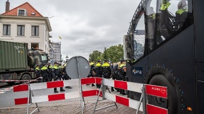 Waterwerper ingezet bij demonstratie