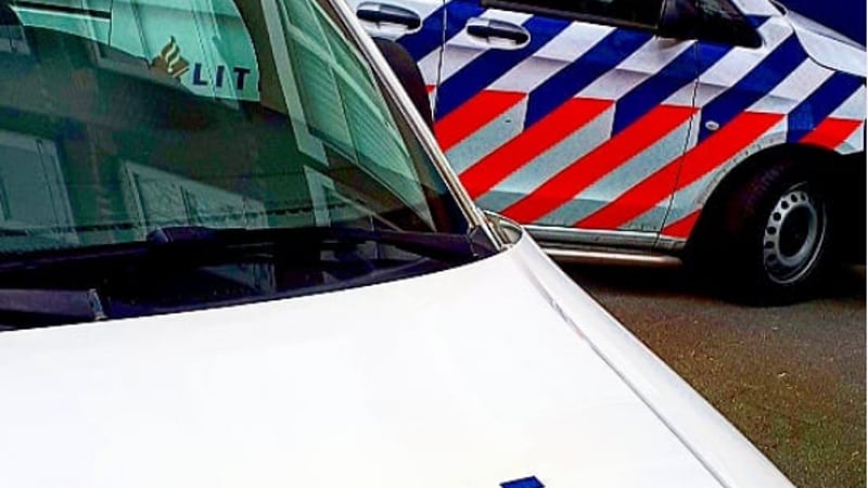 politieauto stockfoto