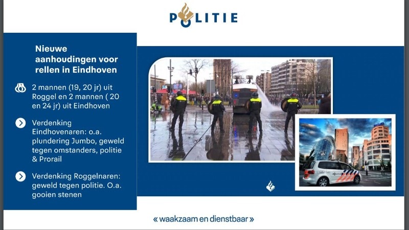 R band Boekwinkel Nieuwe aanhoudingen voor rellen in Eindhoven | politie.nl
