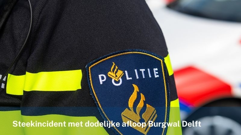 Foto steekincident Burgwal Delft