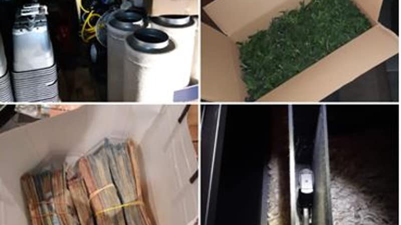 fotocompilatie in beslag genomen spullen