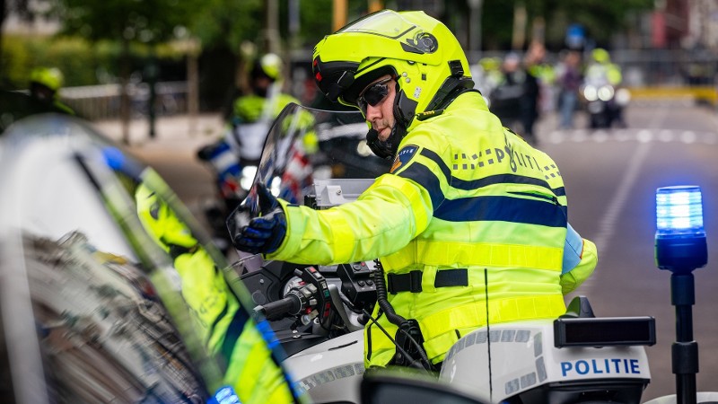 Delegation members were escorted in motorcades by dozens of police officers, in cooperation with the Royal Netherlands Marechaussee