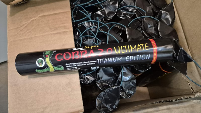 In de kelderbox werden bijna 50 stuks 'Cobra 20' aangetroffen