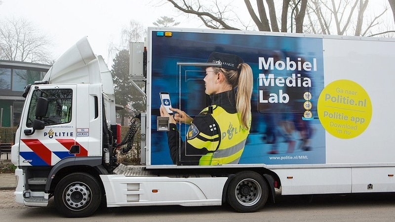 mobiel media lab, mml, Foto: Korpsmedia politie