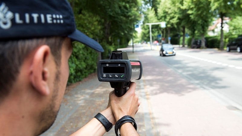 Stockfoto van agent met laser (snelheid)